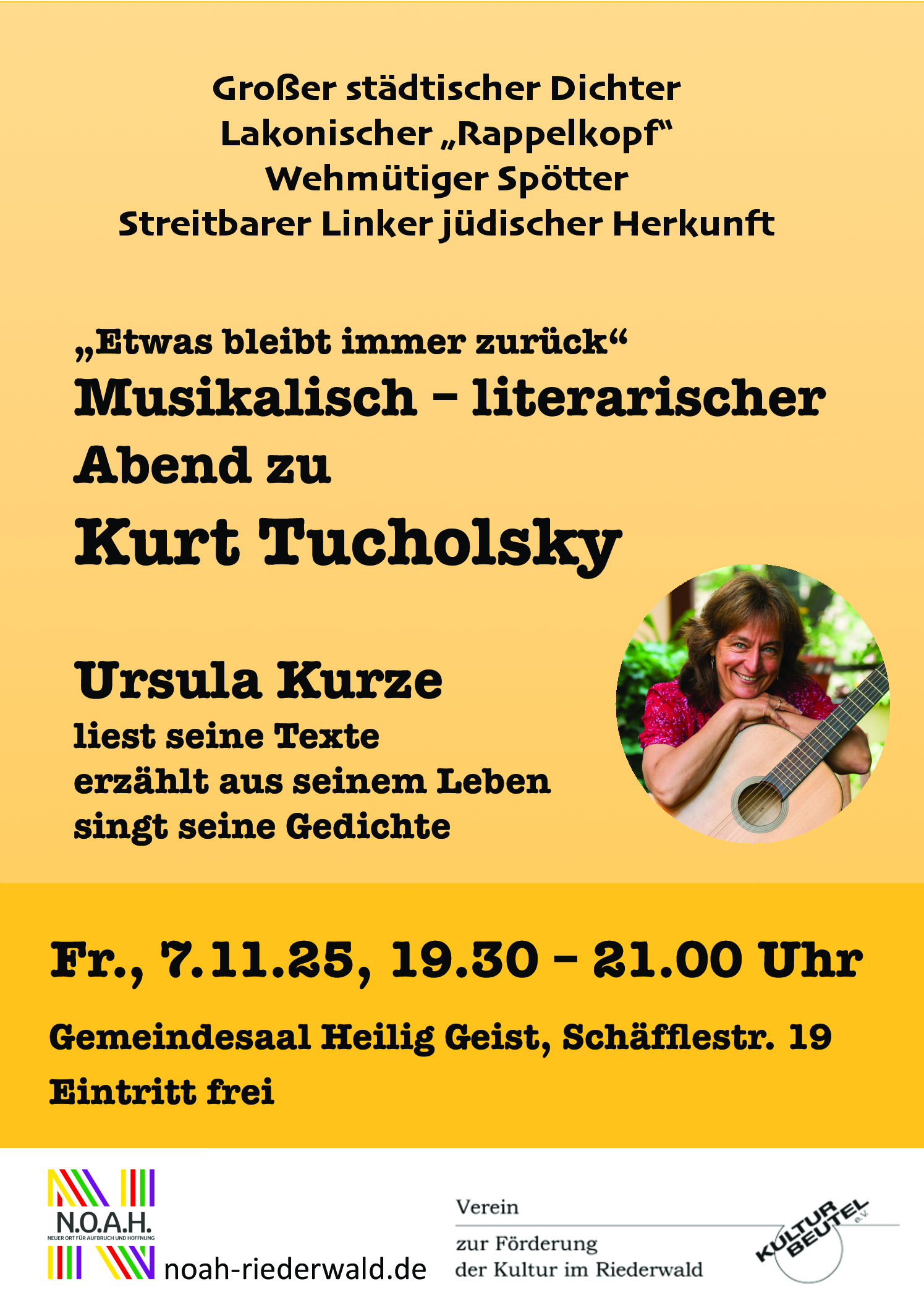 Plakat A3 Ursula Kurze Tucholsly-Abend